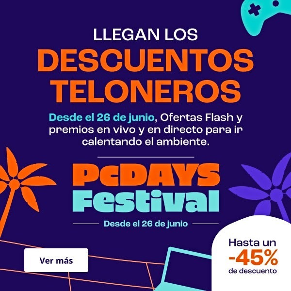 Descuentos Teloneros del PcDays Festival de PcComponentes con hasta 45%