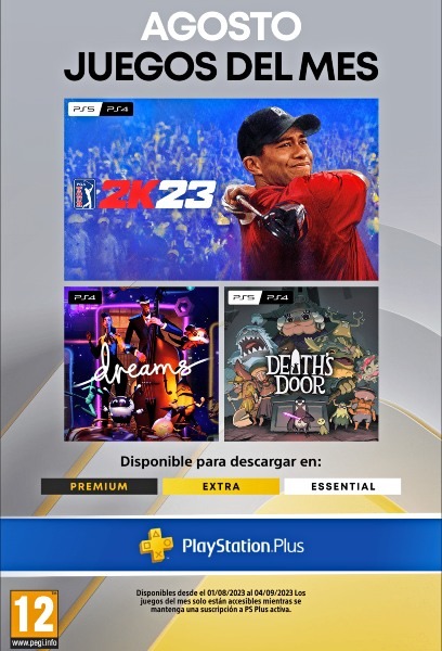 PGA TOUR 2K23, Dreams y Death's Door en agosto para PlayStation Plus