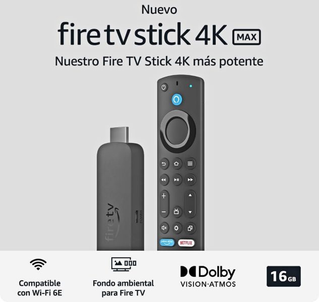 Los Fire TV Stick más potentes hasta la fecha con WiFi 6E: Fire TV Stick 4K Max y Fire TV Stick 4K