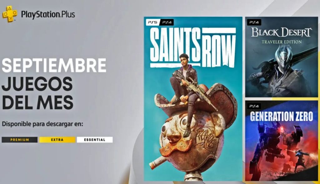 PlayStation Plus en septiembre: Saints Row, Black Desert, Generation Zero... y SUBIDA de precios