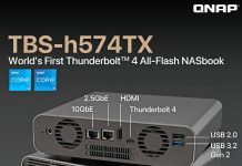 NASbook Thunderbolt 4 All-Flash con SSD M.2 intercambiable en caliente NASbook Thunderbolt 4 All-Flash con SSD M.2 intercambiable en caliente