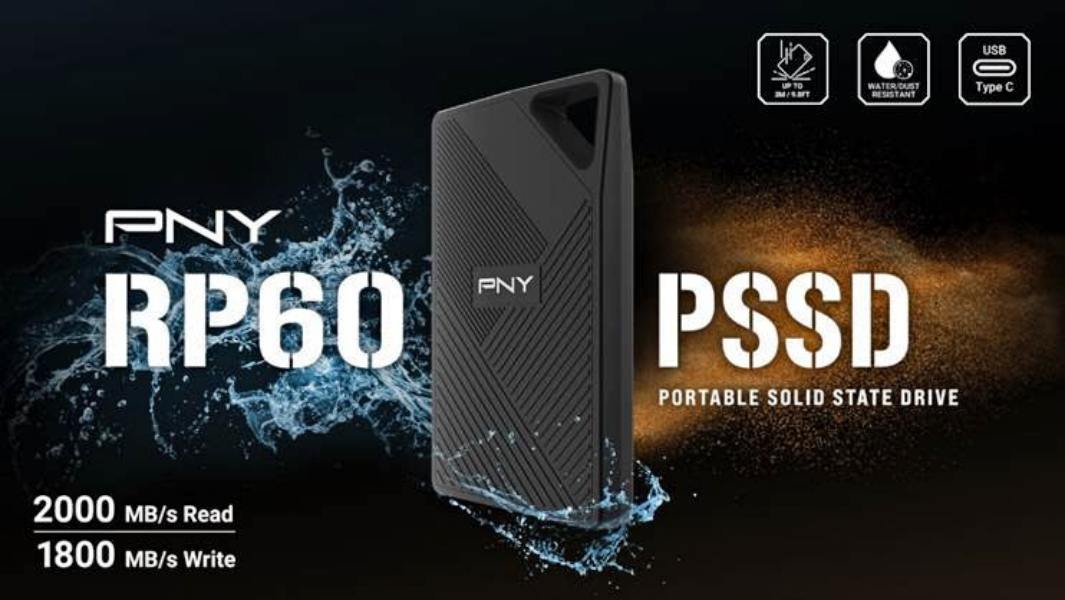 PNY RP60 con USB 3.2 Gen 2x2 Tipo-C SSD portátil