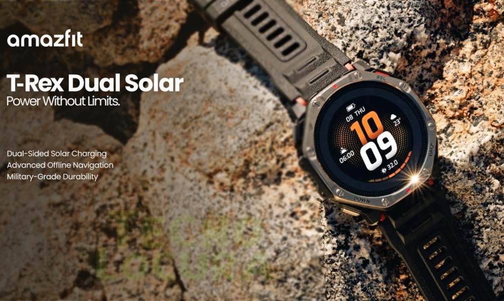 Amazfit T-Rex Dual Solar: Primer reloj deportivo AMOLED del mundo con sistema solar dual